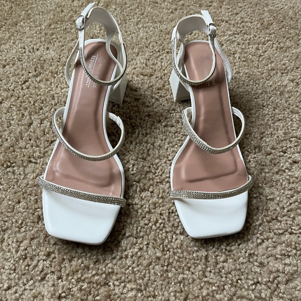 Call It Spring White Strappy Heels